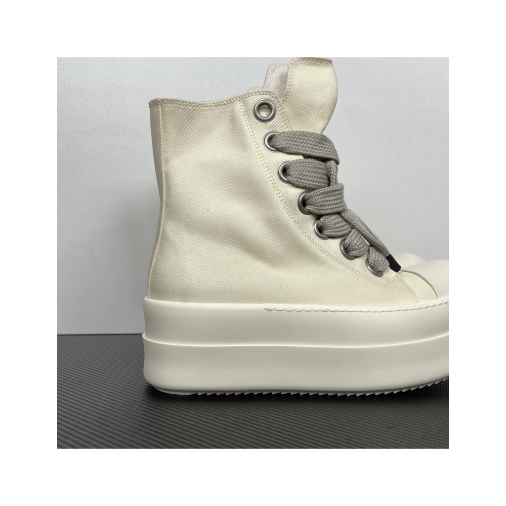 Rick Owens DRKSHDW Mega Bumper Jumbolace Sneaks - Milk DU01F4850 DOW2 , Premium SneakersStreetwear , Worldwide Shipping