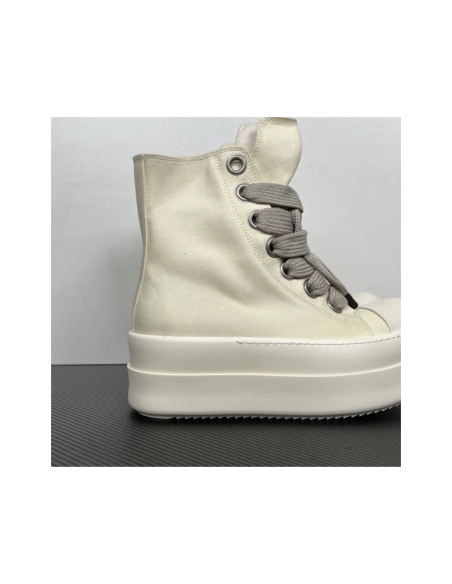 Rick Owens DRKSHDW Mega Bumper Jumbolace Sneaks - Milk DU01F4850 DOW2 , Premium SneakersStreetwear , Worldwide Shipping