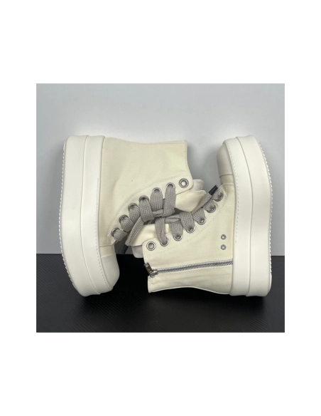 Rick Owens DRKSHDW Mega Bumper Jumbolace Sneaks - Milk DU01F4850 DOW2 , Premium SneakersStreetwear , Worldwide Shipping