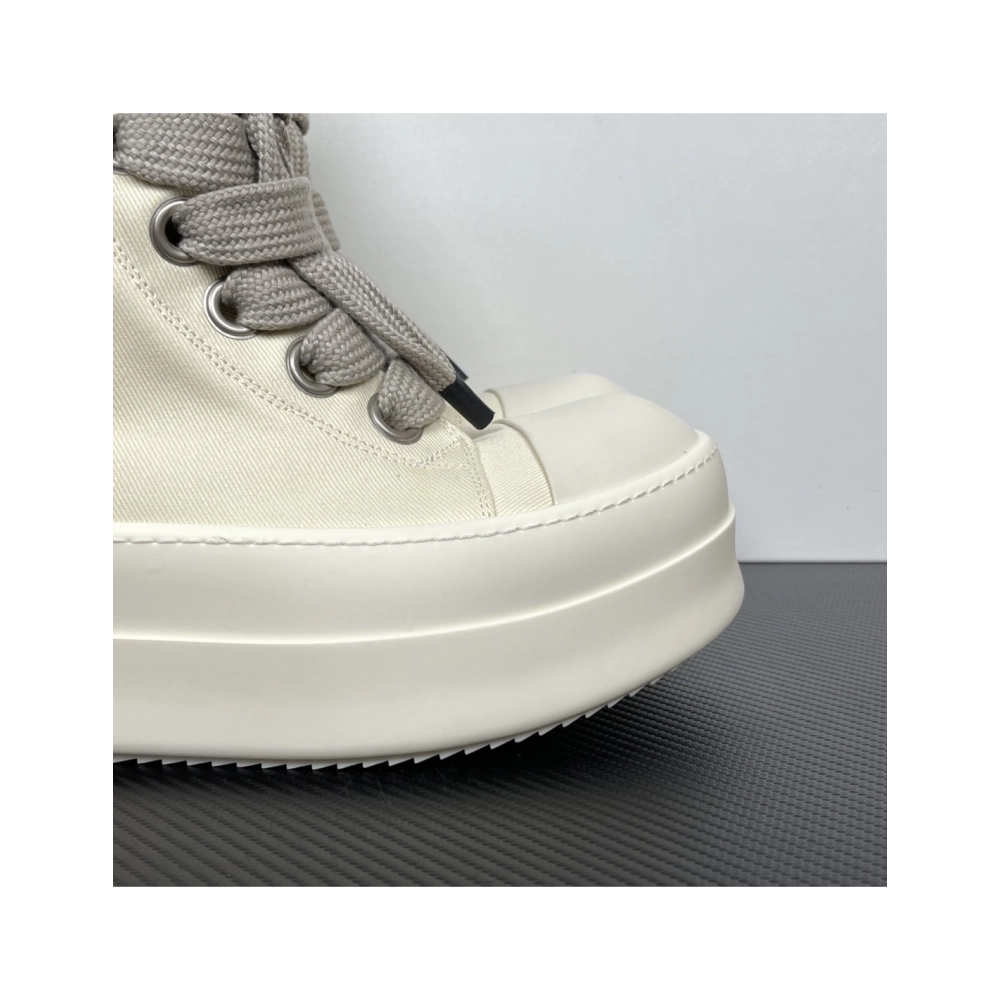 Rick Owens DRKSHDW Mega Bumper Jumbolace Sneaks - Milk DU01F4850 DOW2 , Premium SneakersStreetwear , Worldwide Shipping