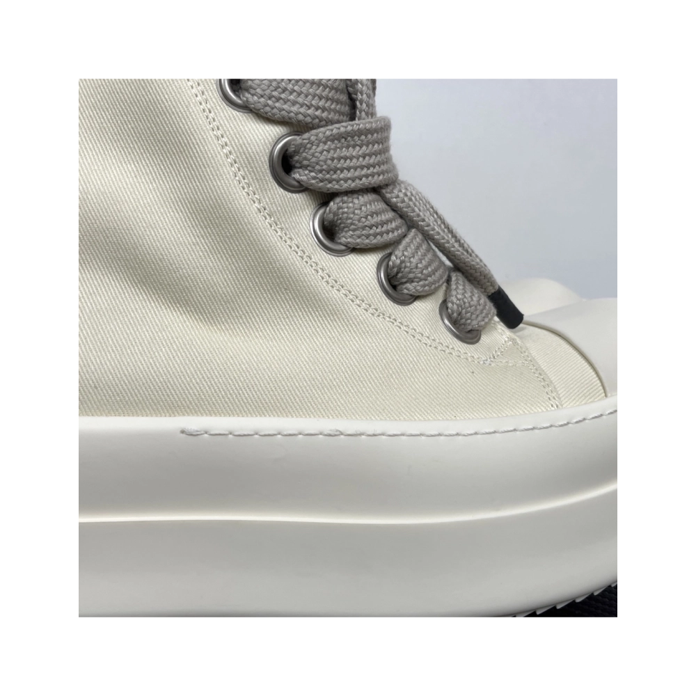 Rick Owens DRKSHDW Mega Bumper Jumbolace Sneaks - Milk DU01F4850 DOW2 , Premium SneakersStreetwear , Worldwide Shipping
