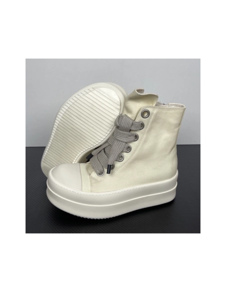 Rick Owens DRKSHDW Mega Bumper Jumbolace Sneaks - Milk DU01F4850 DOW2 , Premium SneakersStreetwear , Worldwide Shipping