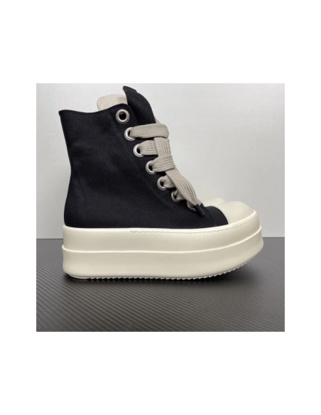 Rick Owens DRKSHDW Mega Bumper Jumbolace Sneaks - Black / Milk DU01F4850 DOW2 , Premium SneakersStreetwear , Worldwide Shipping