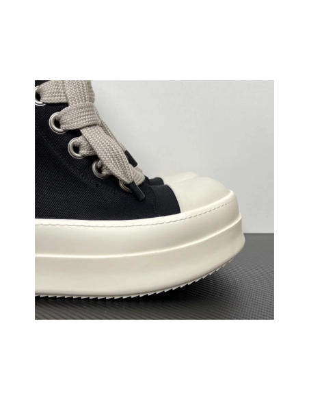Rick Owens DRKSHDW Mega Bumper Jumbolace Sneaks - Black / Milk DU01F4850 DOW2 , Premium SneakersStreetwear , Worldwide Shipping