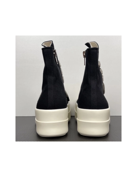 Rick Owens DRKSHDW Mega Bumper Jumbolace Sneaks - Black / Milk DU01F4850 DOW2 , Premium SneakersStreetwear , Worldwide Shipping