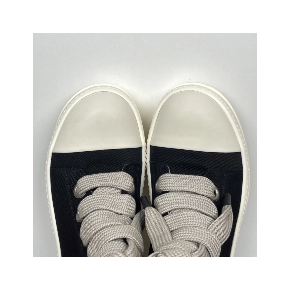 Rick Owens DRKSHDW Mega Bumper Jumbolace Sneaks - Black / Milk DU01F4850 DOW2 , Premium SneakersStreetwear , Worldwide Shipping