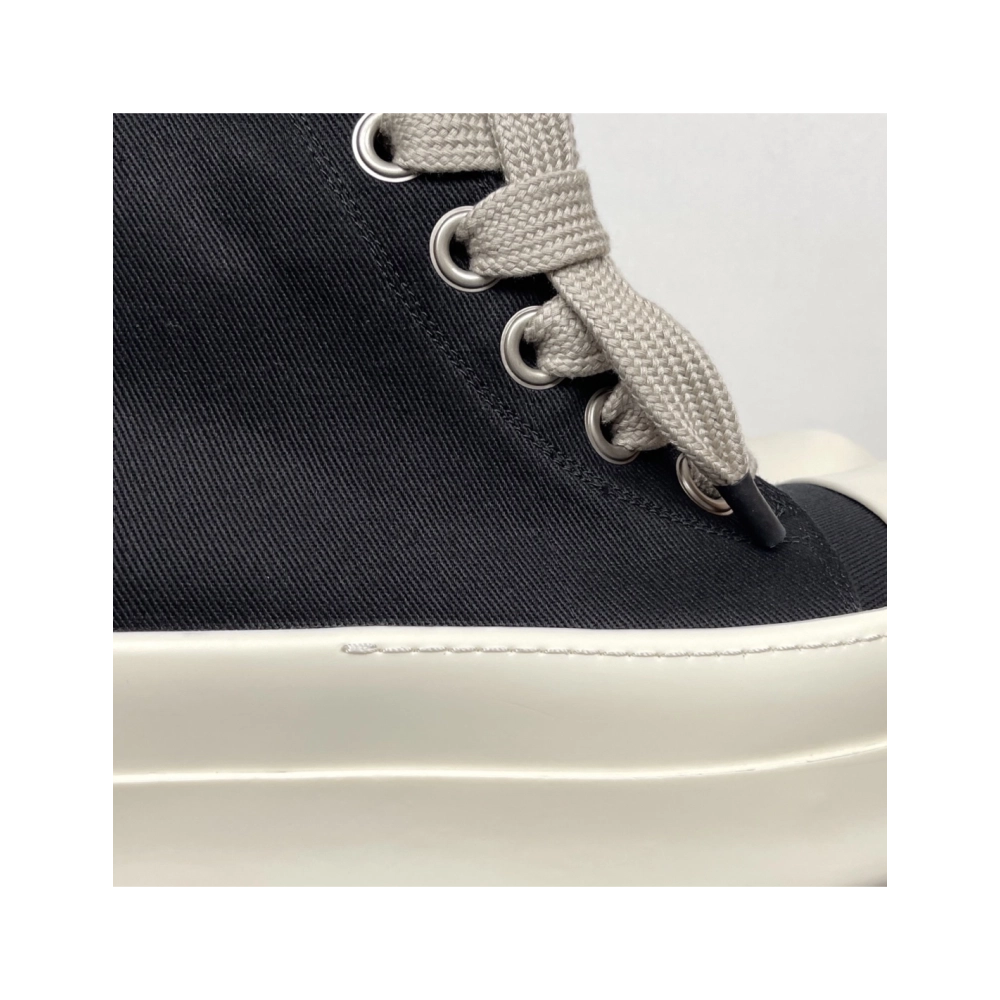 Rick Owens DRKSHDW Mega Bumper Jumbolace Sneaks - Black / Milk DU01F4850 DOW2 , Premium SneakersStreetwear , Worldwide Shipping