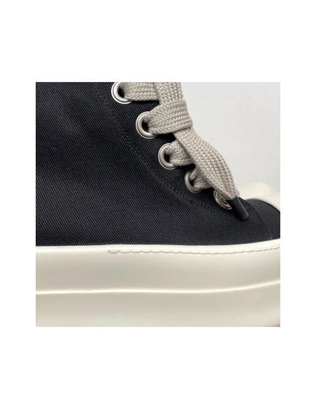 Rick Owens DRKSHDW Mega Bumper Jumbolace Sneaks - Black / Milk DU01F4850 DOW2 , Premium SneakersStreetwear , Worldwide Shipping