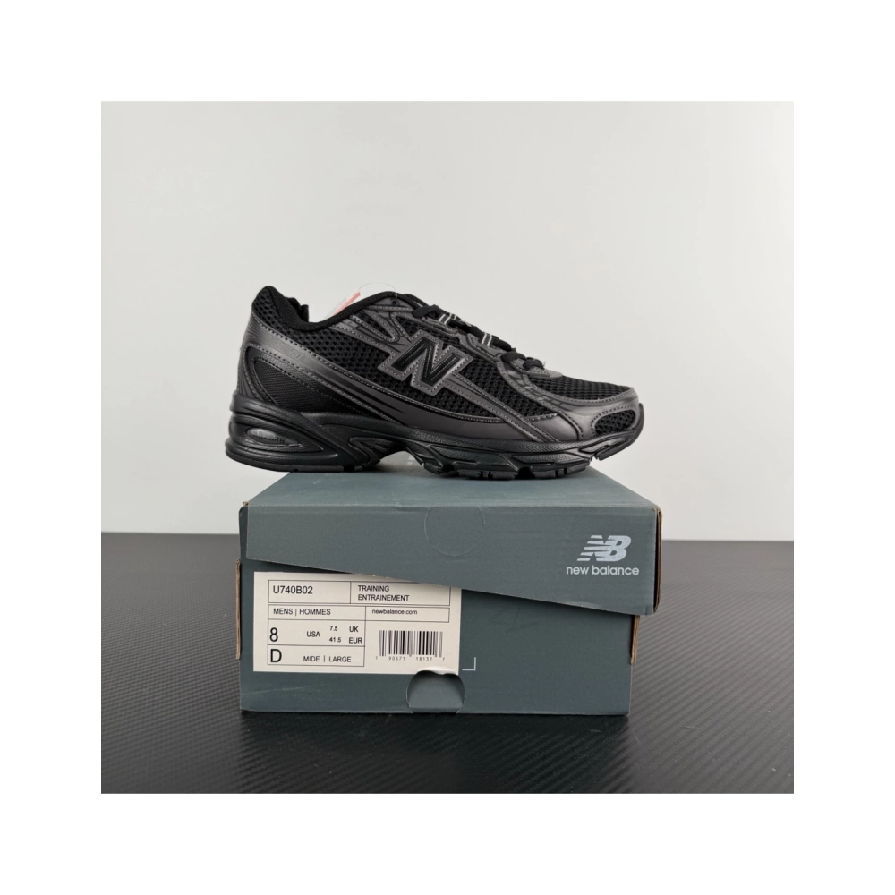 New Balance 740 - 'Triple Black' U740BO2 , Premium SneakersStreetwear , Worldwide Shipping
