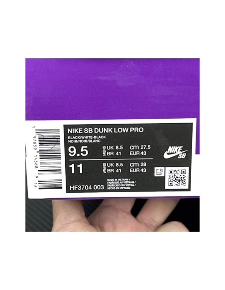 Nike Dunk Low Pro SB 'Black White Gum' HF3704-003 , Premium SneakersStreetwear , Worldwide Shipping