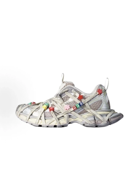 Balenciaga 3XL Extreme Lace Sneaker - Eggshell / Multicolor 778698W3XBD9188 , Premium SneakersStreetwear , Worldwide Shipping