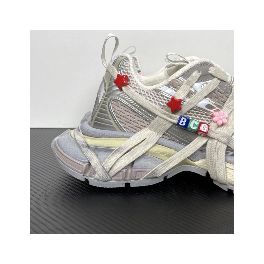 Balenciaga 3XL Extreme Lace Sneaker - Eggshell / Multicolor 778698W3XBD9188 , Premium SneakersStreetwear , Worldwide Shipping