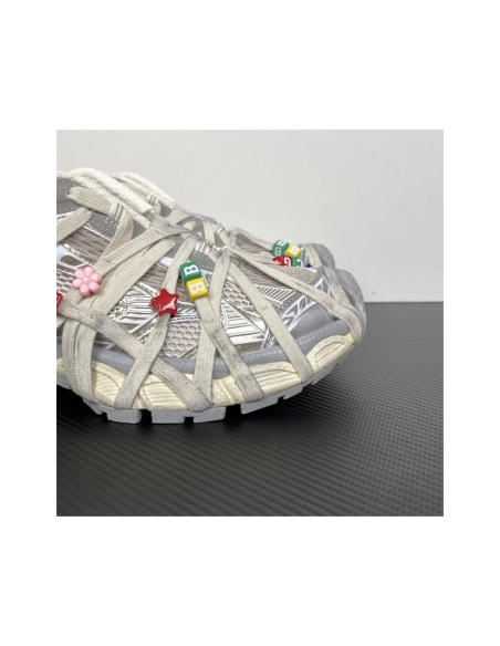 Balenciaga 3XL Extreme Lace Sneaker - Eggshell / Multicolor 778698W3XBD9188 , Premium SneakersStreetwear , Worldwide Shipping