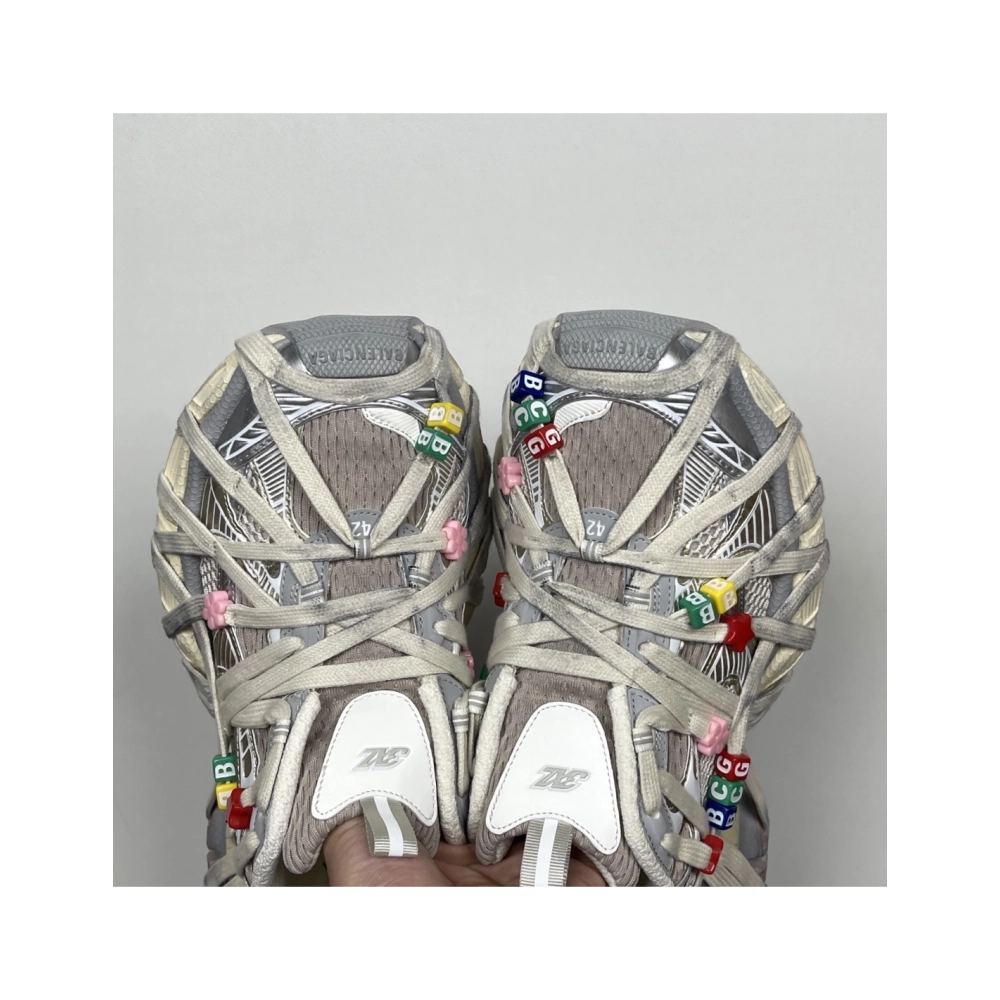 Balenciaga 3XL Extreme Lace Sneaker - Eggshell / Multicolor 778698W3XBD9188 , Premium SneakersStreetwear , Worldwide Shipping