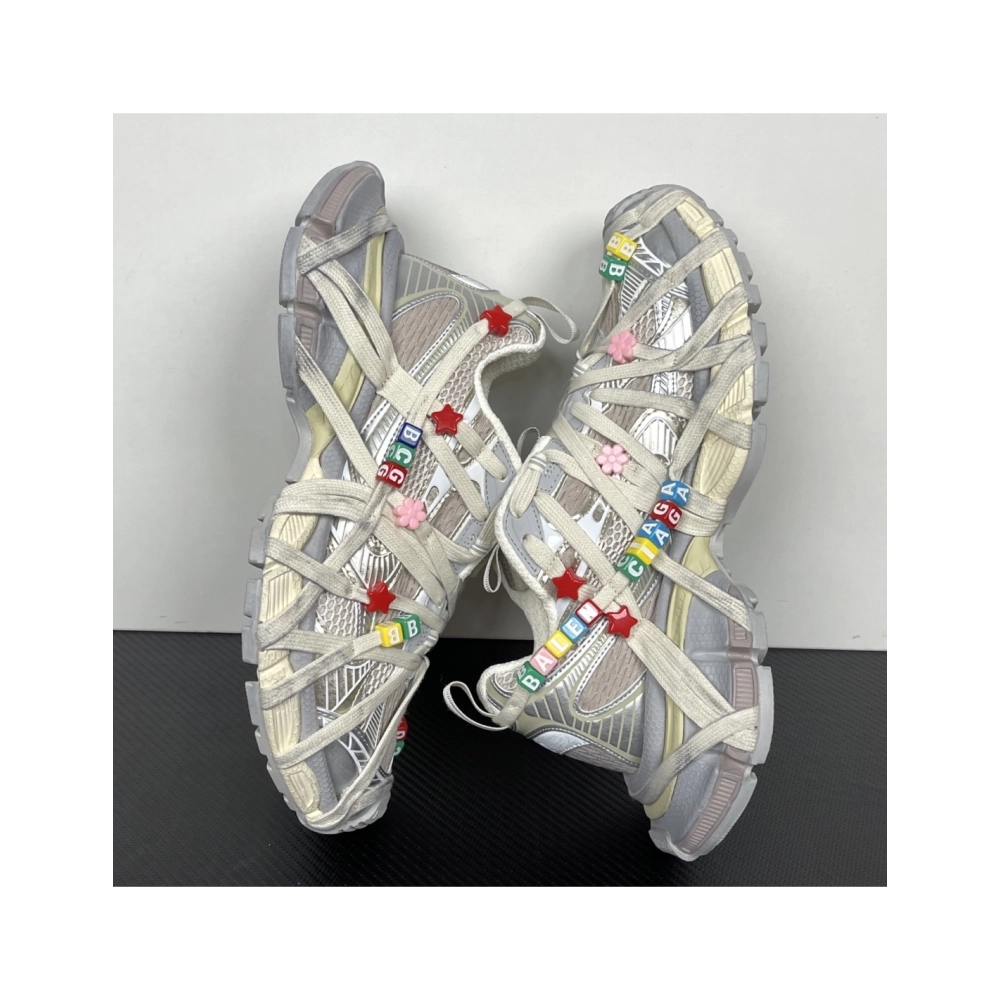 Balenciaga 3XL Extreme Lace Sneaker - Eggshell / Multicolor 778698W3XBD9188 , Premium SneakersStreetwear , Worldwide Shipping