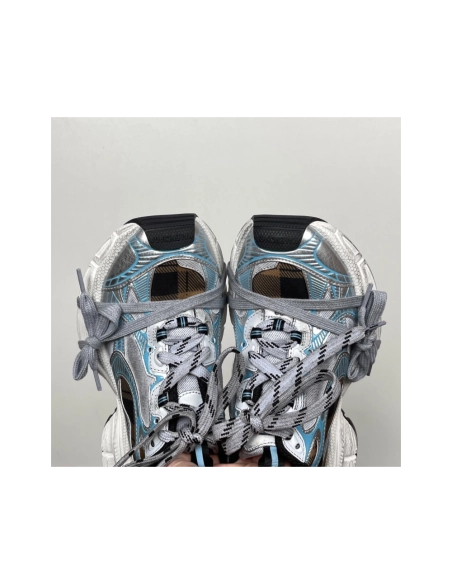 Balenciaga 3XL Sneaker - Check Pattern Blue/Brown/Black 734731 W3XMM 4210 , Premium SneakersStreetwear , Worldwide Shipping