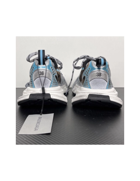 Balenciaga 3XL Sneaker - Check Pattern Blue/Brown/Black 734731 W3XMM 4210 , Premium SneakersStreetwear , Worldwide Shipping