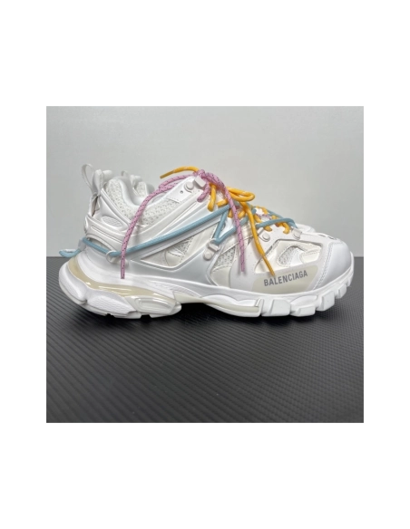 Balenciaga Track Trail Laces Sneaker - White / Red 800592WTRHK0123 , Premium SneakersStreetwear , Worldwide Shipping