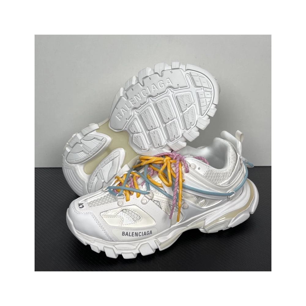 Balenciaga Track Trail Laces Sneaker - White / Red 800592WTRHK0123 , Premium SneakersStreetwear , Worldwide Shipping