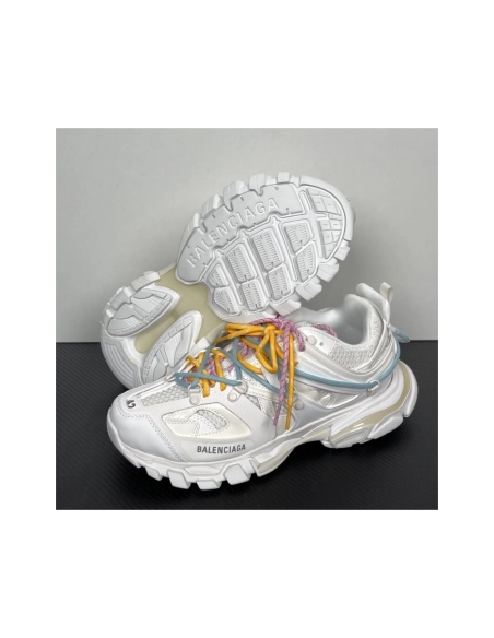 Balenciaga Track Trail Laces Sneaker - White / Red 800592WTRHK0123 , Premium SneakersStreetwear , Worldwide Shipping