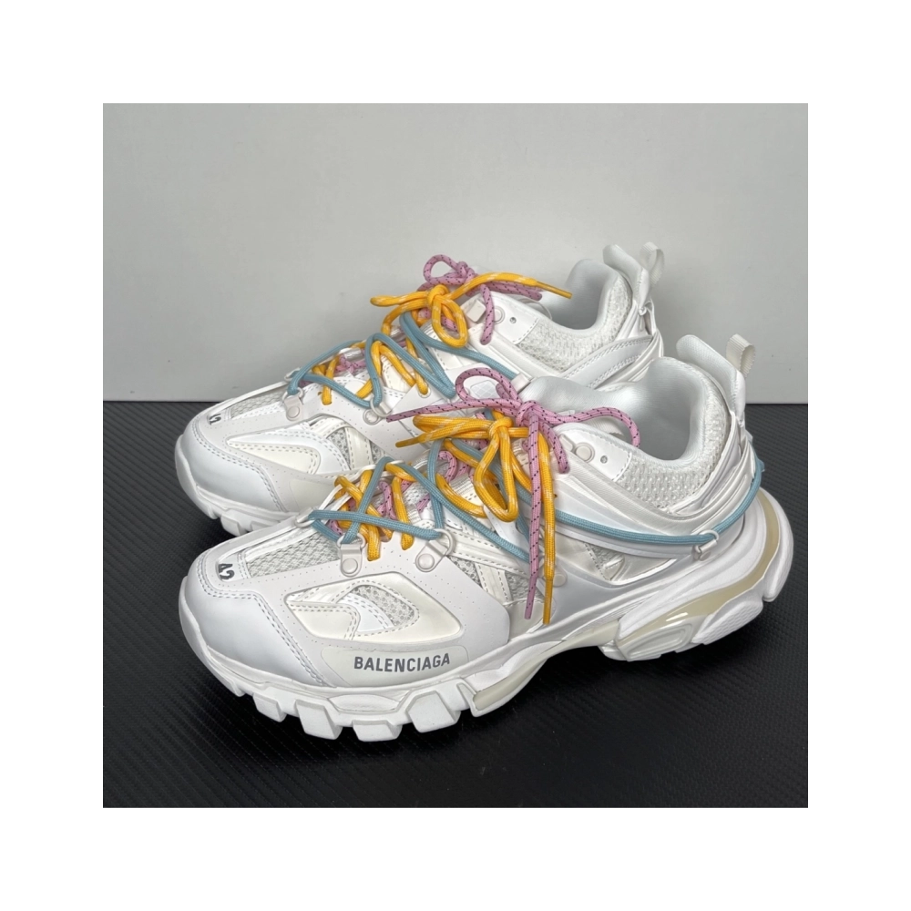 Balenciaga Track Trail Laces Sneaker - White / Red 800592WTRHK0123 , Premium SneakersStreetwear , Worldwide Shipping