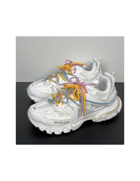 Balenciaga Track Trail Laces Sneaker - White / Red 800592WTRHK0123 , Premium SneakersStreetwear , Worldwide Shipping