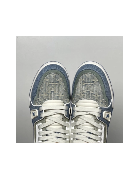 Tyler, the Creator x Louis Vuitton LV Trainer - Blue Denim 1AKCEY , Premium SneakersStreetwear , Worldwide Shipping