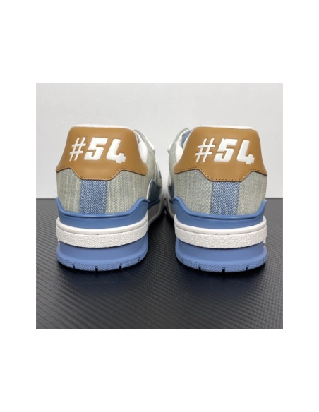 Tyler, the Creator x Louis Vuitton LV Trainer - Blue Denim 1AKCEY , Premium SneakersStreetwear , Worldwide Shipping