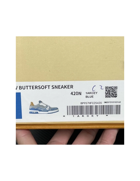 Tyler, the Creator x Louis Vuitton LV Trainer - Blue Denim 1AKCEY , Premium SneakersStreetwear , Worldwide Shipping