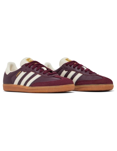 Adidas Samba OG Maroon Gold Metallic,ADIDAS SAMBA,ADIDAS