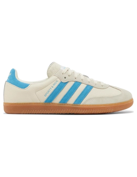 Adidas Samba OG Sporty Rich Cream Blue,ADIDAS SAMBA,ADIDAS
