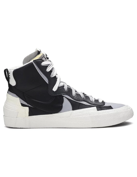 sacai x Blazer Mid Black Grey,NIKE BLAZER,NIKE SHOES Reps