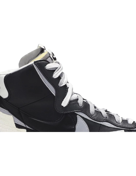 sacai x Blazer Mid Black Grey,NIKE BLAZER,NIKE SHOES Reps
