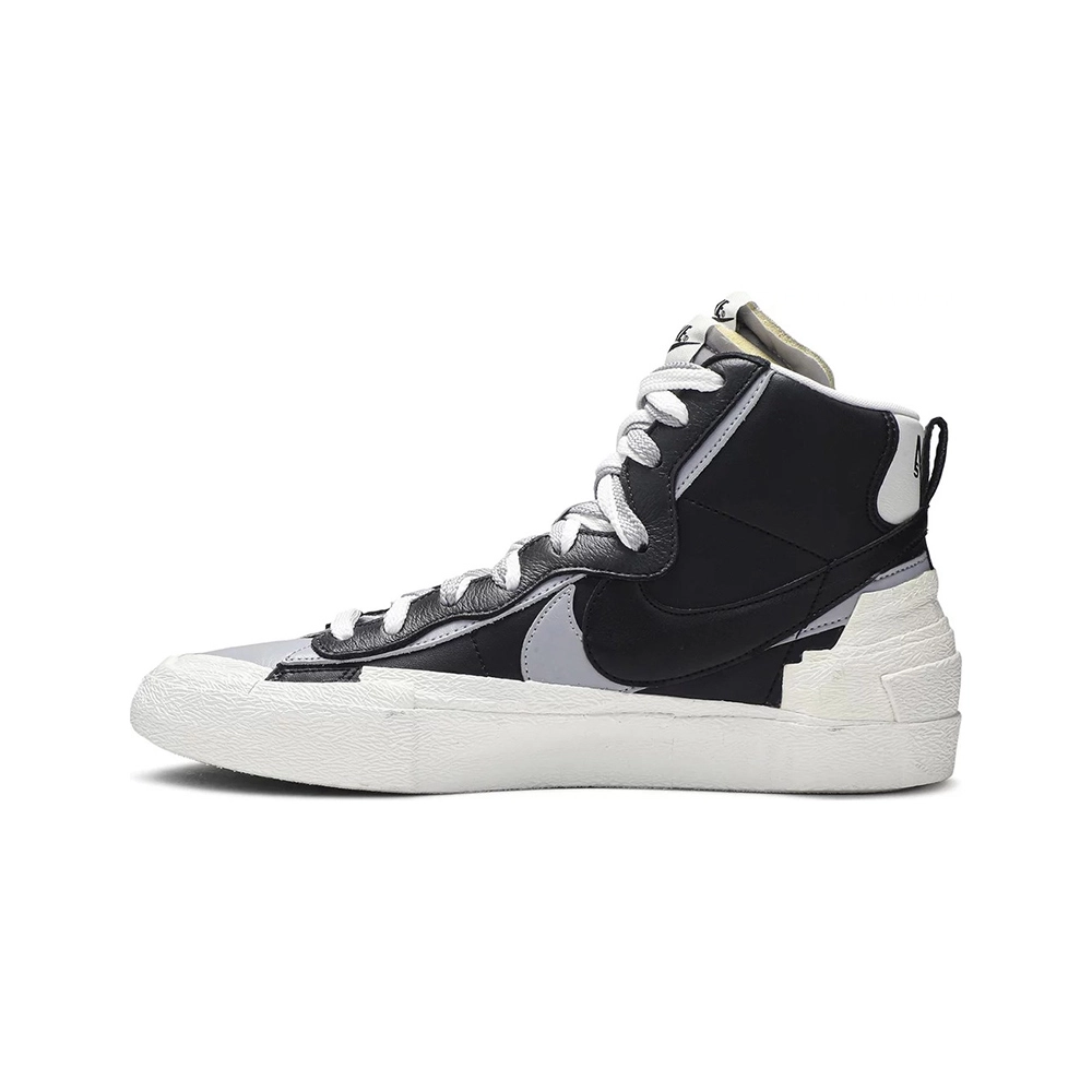 sacai x Blazer Mid Black Grey,NIKE BLAZER,NIKE SHOES Reps