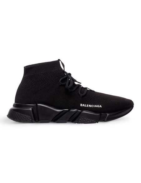 BALENCIAGA SPEED LACEUP RECYCLED KNIT TRAINERS IN BLACK,BALENCIAGA SPEED,BALENCIAGA