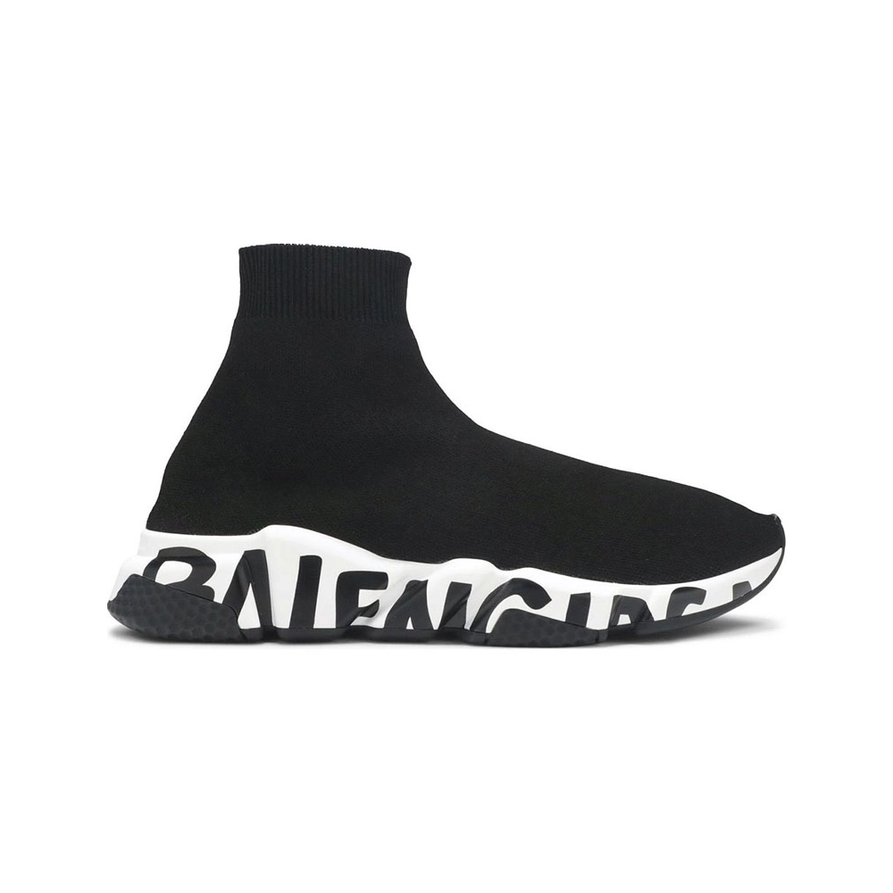 Balenciaga Speed Trainer Graffiti Black White,BALENCIAGA SPEED,BALENCIAGA