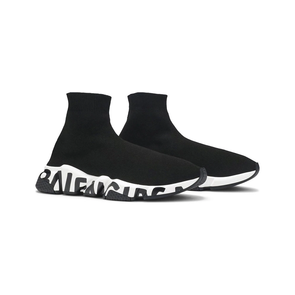 Balenciaga Speed Trainer Graffiti Black White,BALENCIAGA SPEED,BALENCIAGA