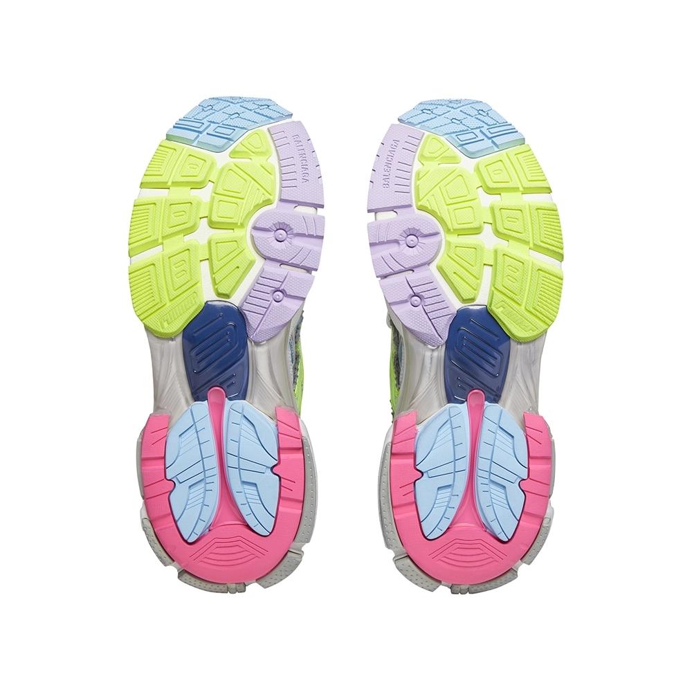 Balenciaga Runner Leather Free Grey Light Purple Neon Yellow White,Balenciaga Runner,BALENCIAGA