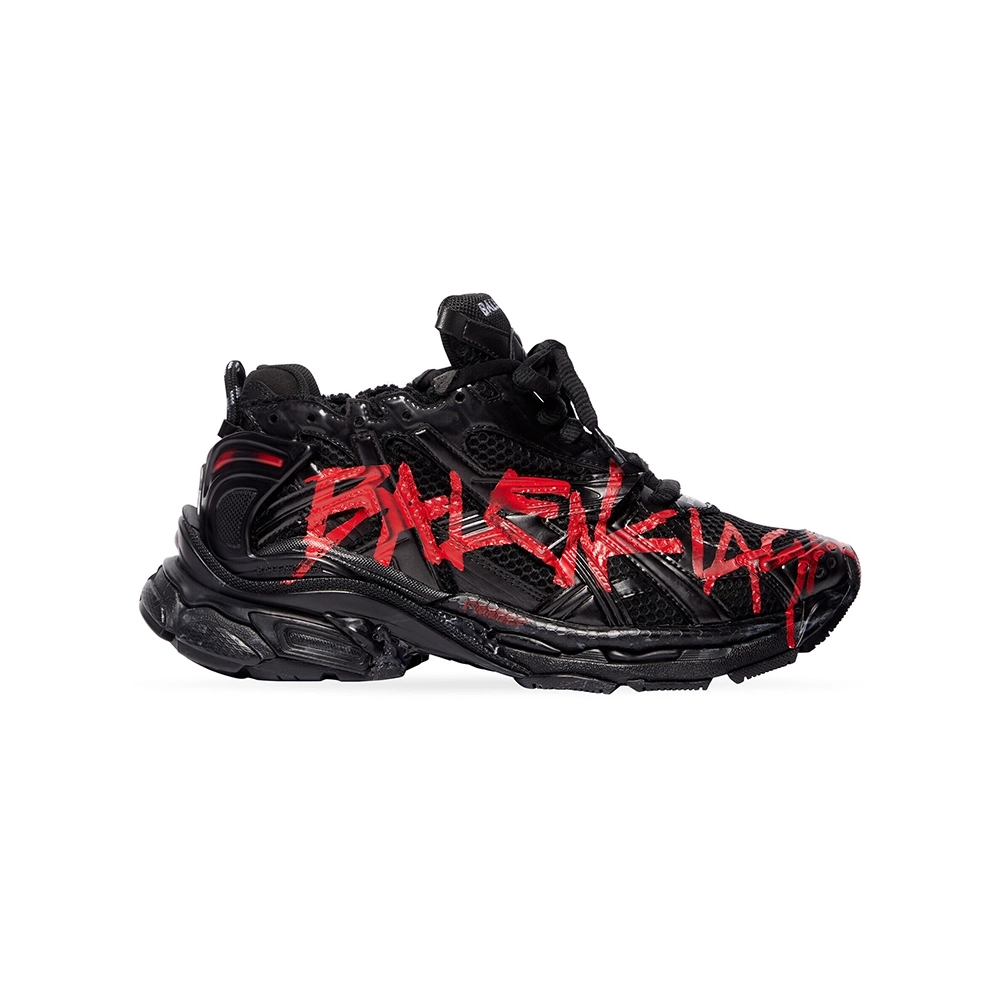 Balenciaga MENS RUNNER GRAFFITI SNEAKER IN BLACK,Balenciaga Runner,BALENCIAGA