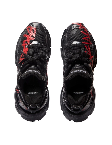 Balenciaga MENS RUNNER GRAFFITI SNEAKER IN BLACK,Balenciaga Runner,BALENCIAGA