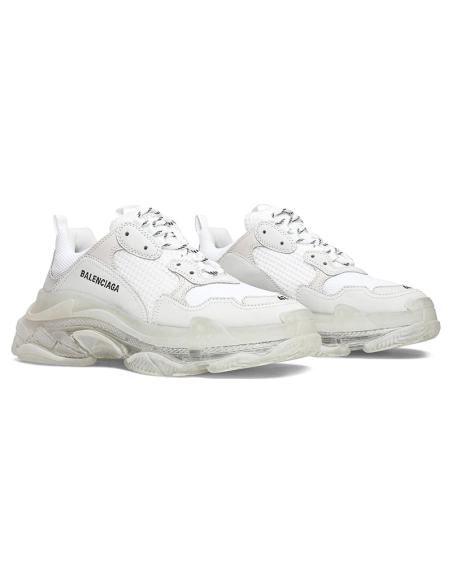 BALENCIAGA TRIPLE S CLEAR SOLE WHITE,BALENCIAGA TRIPLE S,BALENCIAGA