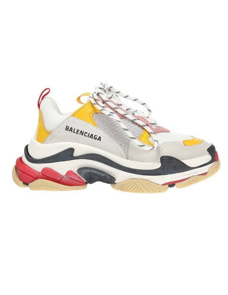 BALENCIAGA TRIPLE S CREAM YELLOW RED,BALENCIAGA TRIPLE S,BALENCIAGA
