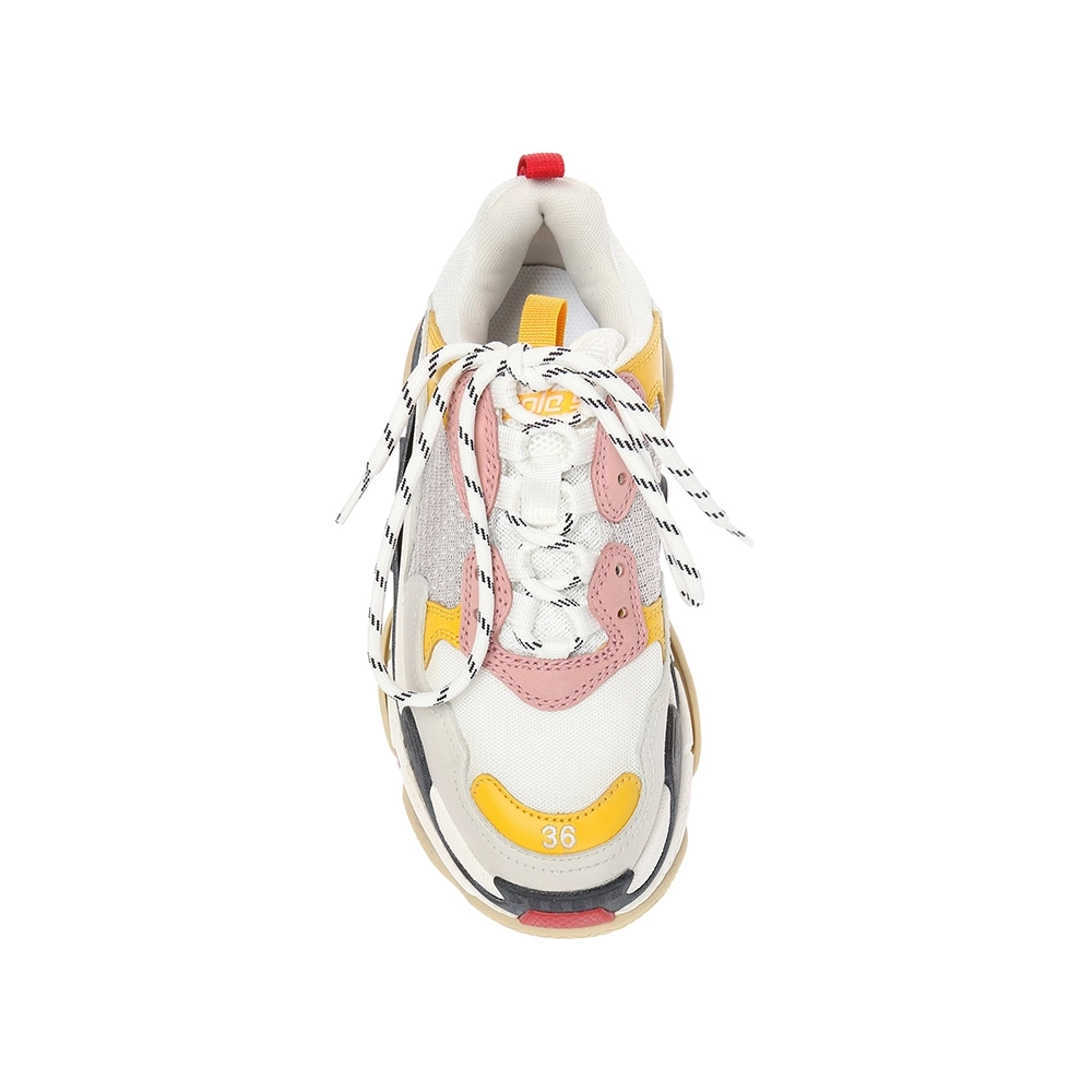 BALENCIAGA TRIPLE S CREAM YELLOW RED,BALENCIAGA TRIPLE S,BALENCIAGA