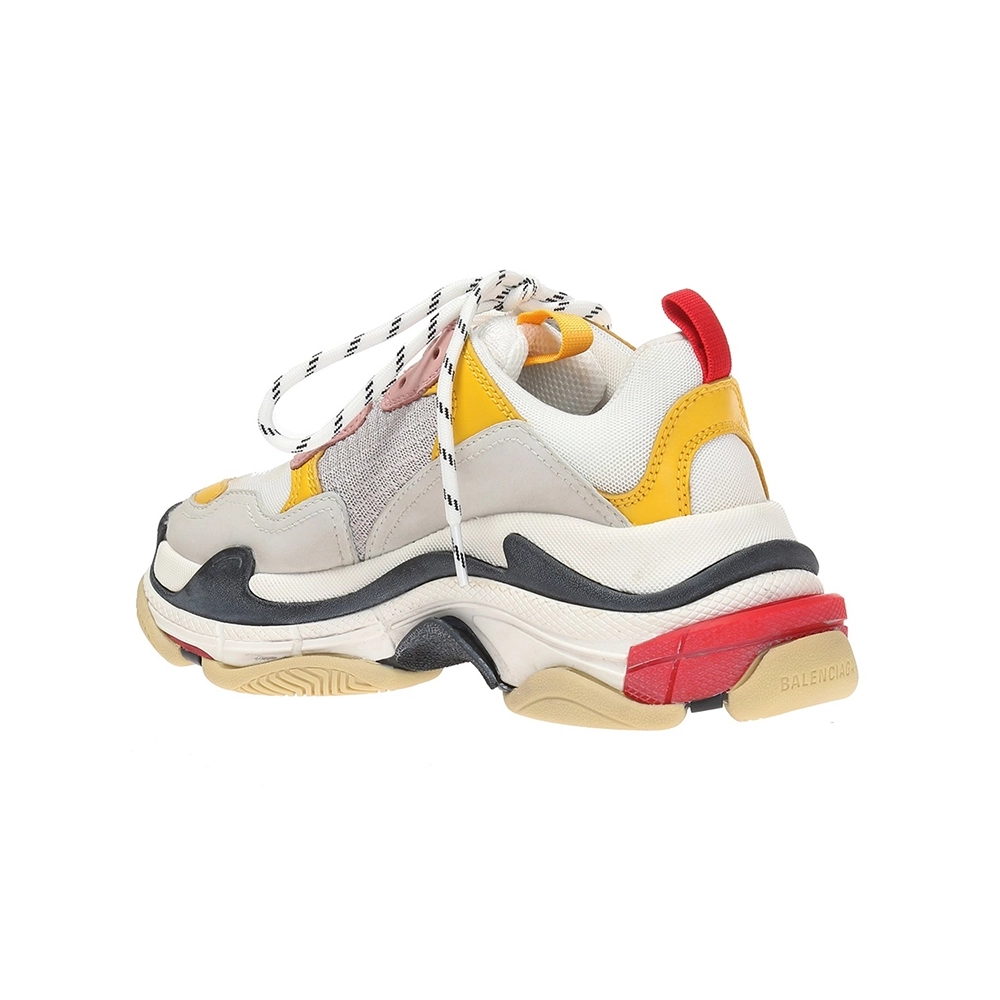 BALENCIAGA TRIPLE S CREAM YELLOW RED,BALENCIAGA TRIPLE S,BALENCIAGA