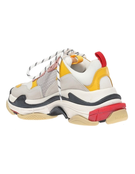 BALENCIAGA TRIPLE S CREAM YELLOW RED,BALENCIAGA TRIPLE S,BALENCIAGA
