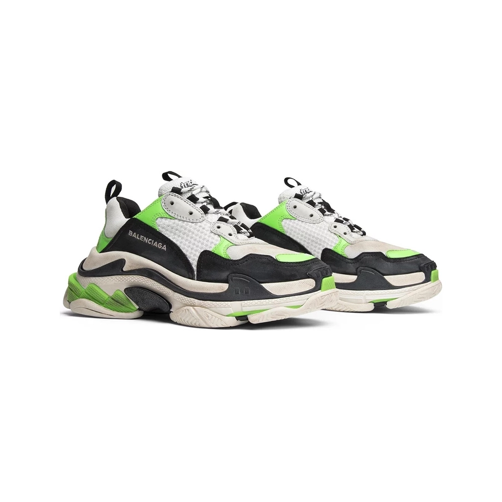 Mr. Porter X BALENCIAGA TRIPLE S Neon Green,BALENCIAGA TRIPLE S,BALENCIAGA