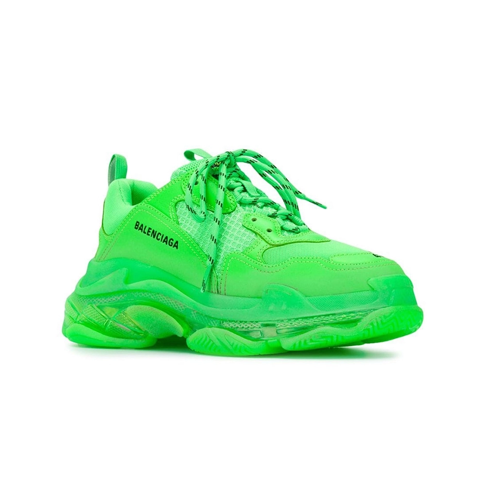 BALENCIAGA TRIPLE S CLEAR SOLE GREEN,BALENCIAGA TRIPLE S,BALENCIAGA