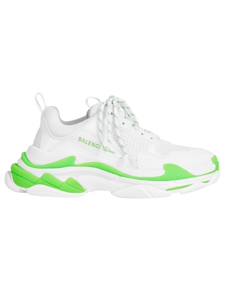 BALENCIAGA TRIPLE S FLUO GREEN WHITE,BALENCIAGA TRIPLE S,BALENCIAGA