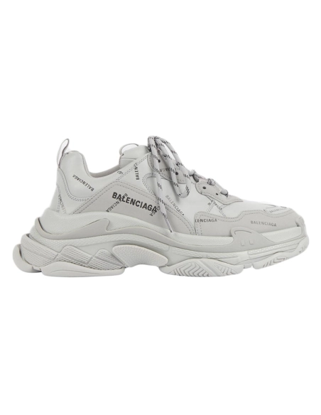 BALENCIAGA TRIPLE S ALLOVER LOGO GREY,BALENCIAGA TRIPLE S,BALENCIAGA