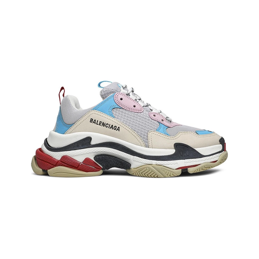 BALENCIAGA TRIPLE S WHITE BLUE PINK 2019,BALENCIAGA TRIPLE S,BALENCIAGA